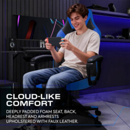 X Rocker Tempest Ergonomic Pc Office Gaming Chair - Blue - thumbnail 4