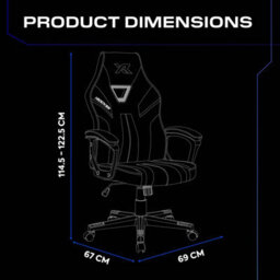 X Rocker Tempest Ergonomic Pc Office Gaming Chair - Blue - thumbnail 7
