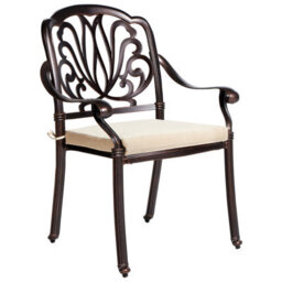 Beliani Garden Dining Set 4 Seater Ancona Dark Brown Metal With Cushions - thumbnail 9