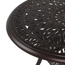 Beliani Garden Dining Set 4 Seater Ancona Dark Brown Metal With Cushions - thumbnail 7
