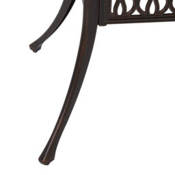 Beliani Garden Dining Set 4 Seater Ancona Dark Brown Metal With Cushions - thumbnail 6
