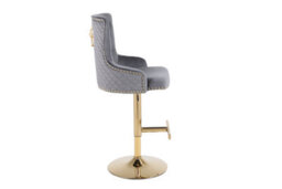 Hygrad Built to Survive Set Of 2 Luxury Velvet Bar Stools With Lion Knocker Back Rest Padded Breakfast Bar Stools - thumbnail 4