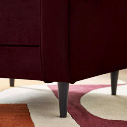 Furniturebox Uk Jenna Maroon Velvet Armchair - thumbnail 6