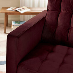 Furniturebox Uk Jenna Maroon Velvet Armchair - thumbnail 5