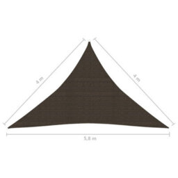 Berkfield Sunshade Sail 160 G/m2 Brown 4X4X5.8 M Hdpe - thumbnail 6