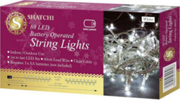 Shatchi 80 Led Wire String Fairy Clear White Xmas Wedding Party Decoration Lights - thumbnail 3