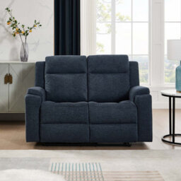 More4Homes Orka 1+2 Seater Fabric Manual Recliner Sofa Set Blue - thumbnail 4