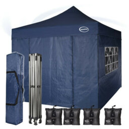 Mcc Direct Maximus 3X3 Heavy Duty Pop Up Blue Gazebo With Sides - thumbnail 3