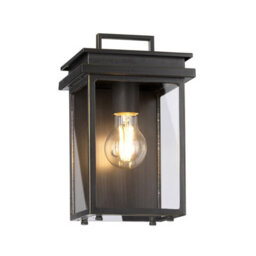 Elstead Glenview Outdoor 1 Light Wall Lantern, Antique Bronze, Ip44, E27