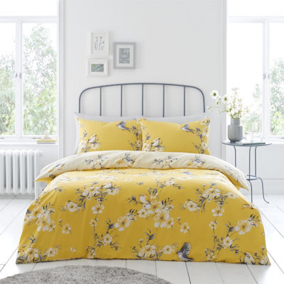 Gc Gaveno Cavailia Tropical Birds Duvet Cover Bedding Set Ochre King 3Pc With Birds And Flowers Print Quilt Cover - image 1