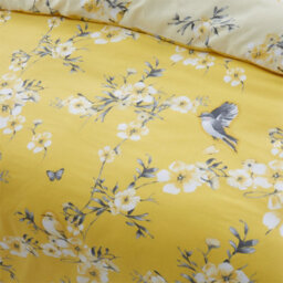 Gc Gaveno Cavailia Tropical Birds Duvet Cover Bedding Set Ochre King 3Pc With Birds And Flowers Print Quilt Cover - thumbnail 4