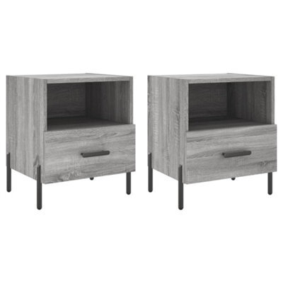 Berkfield Modern Bedside Cabinets 2 Pcs Grey Sonoma 40X35X47.5 Cm Engineered Wood - image 1