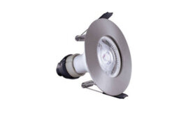 Luminosa Lighting Luminosa Led Fire Rated Downlight Recessed Spotlight Round Gu10 Holder Satin Nickel Ip65