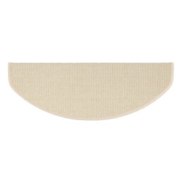 Floordirekt Pure Nature Self Adhesive Edged Hard Wearing Sisal Stair Tread Mat For Indoor Stairs Semicircular Ivory 23.5 X 65 Cm - thumbnail 4