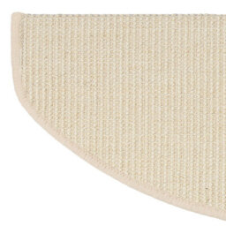 Floordirekt Pure Nature Self Adhesive Edged Hard Wearing Sisal Stair Tread Mat For Indoor Stairs Semicircular Ivory 23.5 X 65 Cm - thumbnail 3