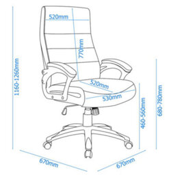 Alphason Dorel Home Hampton Office Chair In Brown Leather - thumbnail 2
