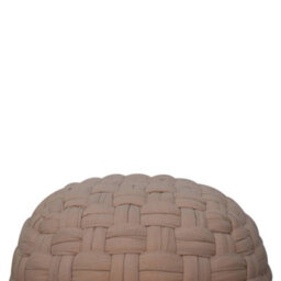 Artisan Furniture Solid Wood Tube Pouffe Cream - thumbnail 4
