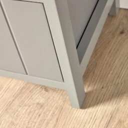 Wooden 4 Drawer Chest Bedroom Storage Organiser Bedside Grey - thumbnail 3