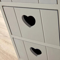 Wooden 4 Drawer Chest Bedroom Storage Organiser Bedside Grey - thumbnail 4