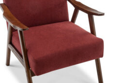 Fabric Cotton Burgundy Selma Accent Chair - thumbnail 4