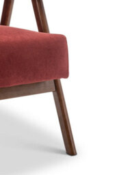 Fabric Cotton Burgundy Selma Accent Chair - thumbnail 5