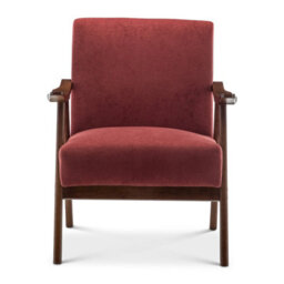 Fabric Cotton Burgundy Selma Accent Chair - thumbnail 2