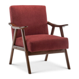 Fabric Cotton Burgundy Selma Accent Chair - thumbnail 3