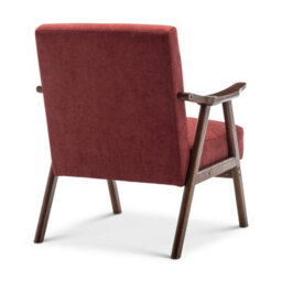 Fabric Cotton Burgundy Selma Accent Chair - thumbnail 7