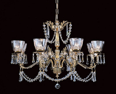 Luminosa Lighting Luminosa Livorno Halogen Strass 8 Arm Chandelier