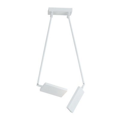 Luminosa Lighting Luminosa Book Led 2 Light Semi Flush Light White 2600Lm 3200K 85X16X15-200Cm