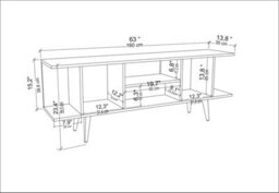 Decorotika Akya Tv Stand Tv Unit For Tvs Up To 65 Inch Walnut Black - thumbnail 6