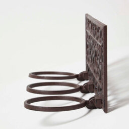 Homescapes Brown Cast Iron Parisian Style Flowerpot Holder - thumbnail 3