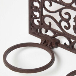 Homescapes Brown Cast Iron Parisian Style Flowerpot Holder - thumbnail 2