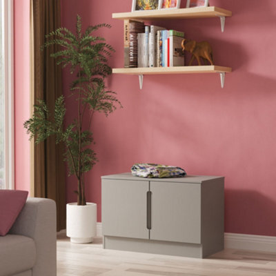 Messina Matt Dusk Grey Tv Stand, (H)49.5Cm X (W)74Cm X (D)38.5Cm - image 1