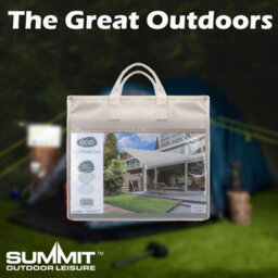 Sun Sail Shade 5X5X5M Guy Ropes - Reinforced Eyelets Uv 50+  Ecru - thumbnail 3