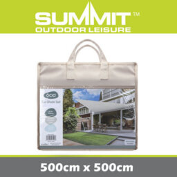 Sun Sail Shade 5X5X5M Guy Ropes - Reinforced Eyelets Uv 50+  Ecru - thumbnail 2