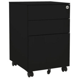 Berkfield Mobile File Cabinet Black 39X45X60 Cm Steel - thumbnail 1