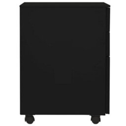 Berkfield Mobile File Cabinet Black 39X45X60 Cm Steel - thumbnail 3
