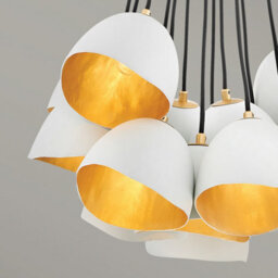 Luminosa Lighting Elstead Lisa Mcdennon By Hinkley Nula 15 Light Pendant Shell White, Luxe Gold - thumbnail 5