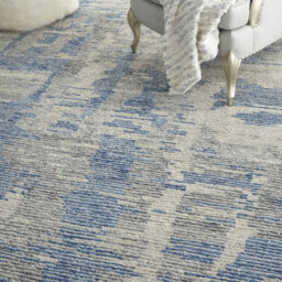 Blue Wool Handmade Abstract ,luxurious Modern Rug Easy To Clean Living Room And Bedroom-259Cm X 351Cm - thumbnail 8
