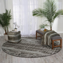Beige Luxurious Modern Easy To Clean Abstract Viscose Wool Rug For Living Room, Bedroom - 259Cm X 351Cm - thumbnail 6