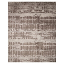 Beige Luxurious Modern Easy To Clean Abstract Viscose Wool Rug For Living Room, Bedroom - 259Cm X 351Cm - thumbnail 8
