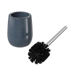 GoodHome Boann Gloss Blue Reactive Glaze Effect Ceramic Toilet Brush & Holder - thumbnail 2