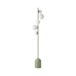 Valuelights Marlow Sage Green 5 Way Floor Lamp With Glass Globe Lampshade Light - Led Bulbs Included - thumbnail 8