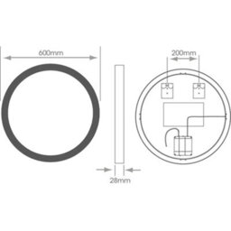 Bubly Bathrooms Sudbury 600mm Round Led Bathroom Mirror With Tunable White, Dimmable & Demister - Ip44 Rated - thumbnail 5