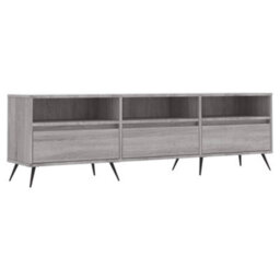 Berkfield Sturdy Tv Cabinet Grey Sonoma 150X30X44.5 Cm Engineered Wood - thumbnail 1
