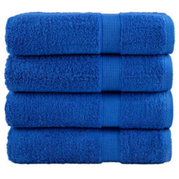 Berkfield Premium Hand Towels Solund 4Pcs Blue 50X100Cm 600Gsm
