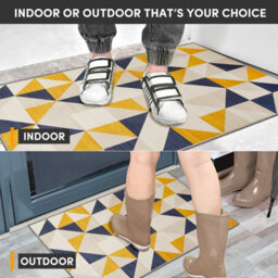Ameha Modern Printed Rug Geometric Brio Design Indoor/outdoor Mat-40X60 Cm Bath Door Mats - thumbnail 5
