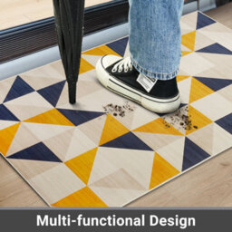 Ameha Modern Printed Rug Geometric Brio Design Indoor/outdoor Mat-40X60 Cm Bath Door Mats - thumbnail 4