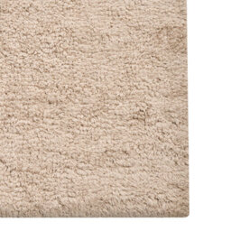 Wyld And Coco Luxecasa Bath Mat 60 X 90 Cm - Light Brown Cotton Fluffy - thumbnail 6